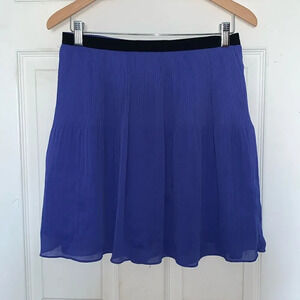 Forever21 Skirt Contemporary Pleated Blue Size Medium
